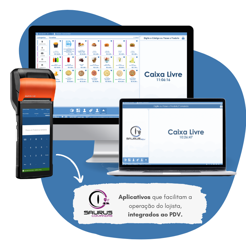 Tela do sistema de PDV